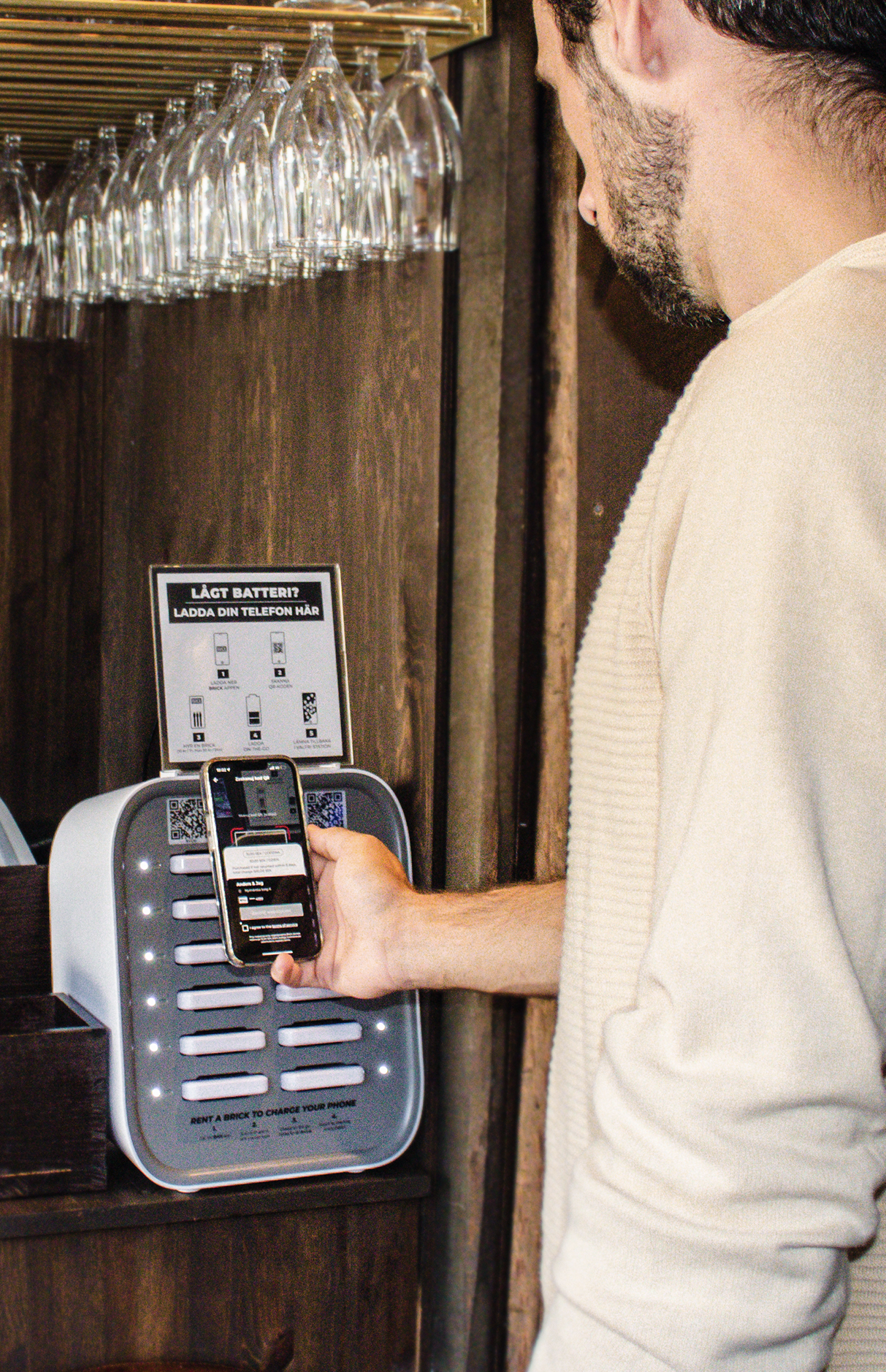 Professional bar with Brick charging station